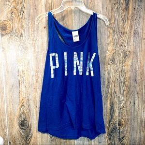 5/$20💛PINK Navy Blue Tank Top